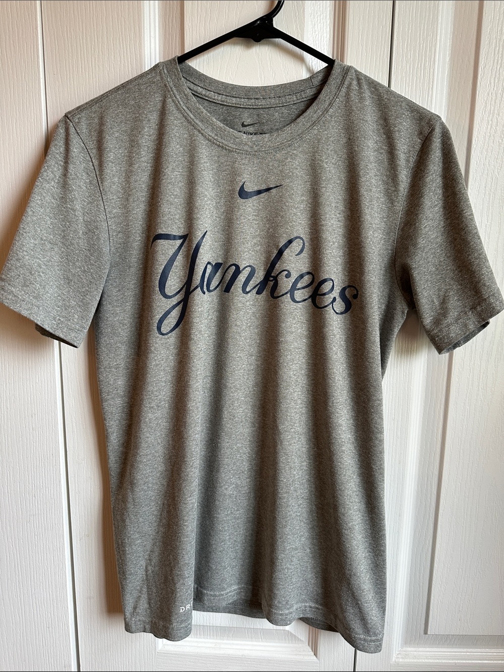 Nike Dri-Fit Gray Heather Yankees Script Tee